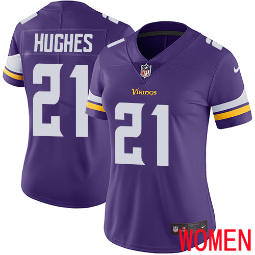 Minnesota Vikings 21 Limited Mike Hughes Purple Nike NFL Home Women Jersey Vapor Untouchable